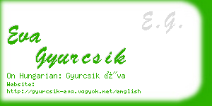 eva gyurcsik business card